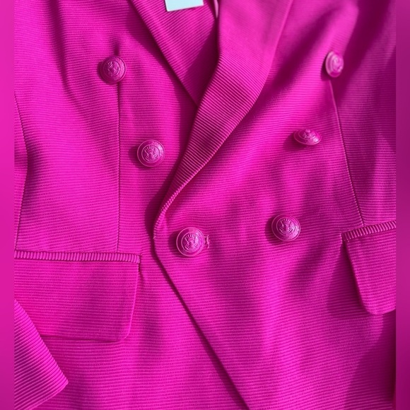 L’Agence Kenzie double breasted blazer hot pink ruby NWT - Picture 5 of 7